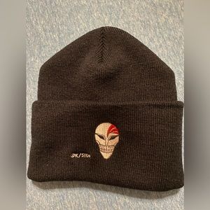Bleach Anime Hollow Mask Embroidered Cuff Beanie